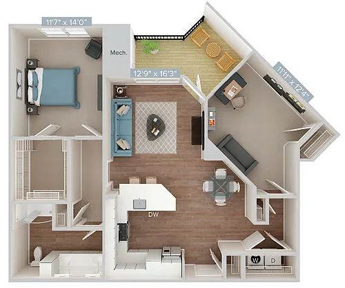 Floor plan Furnished-f-A22-D