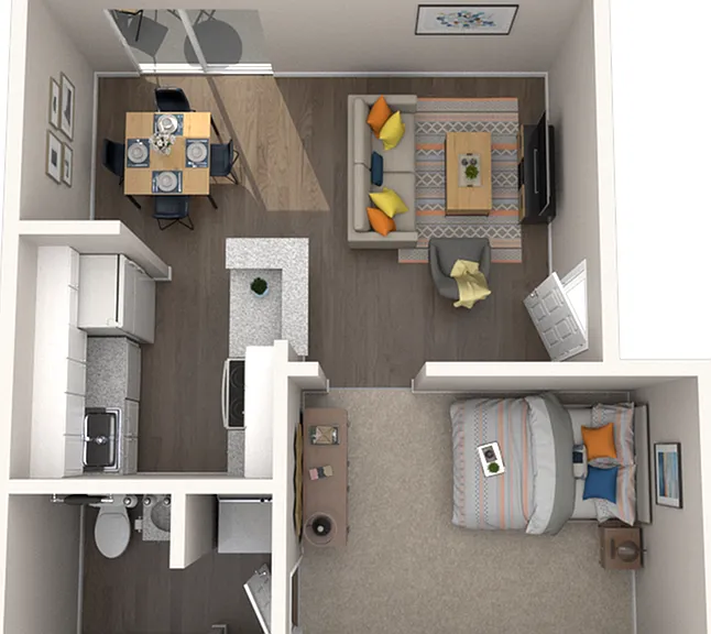 One Bedroom Studio/ One Bath One Bedroom Studio/ One Bath