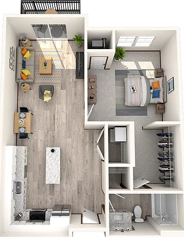 1 bedroom, 1 bathroom 1 bedroom, 1 bathroom