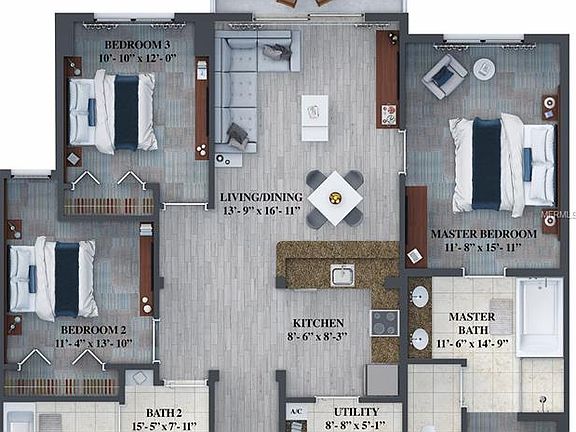 2nd image of 15401 Grove Resort Ave #1306