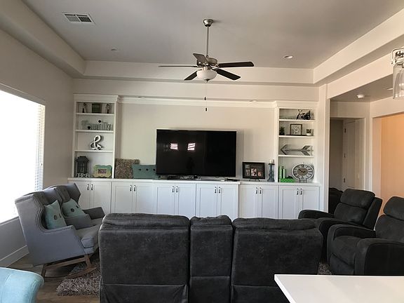 Living room w/ built in