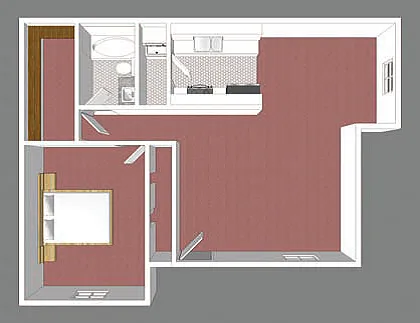 Floor plan One Bedroom