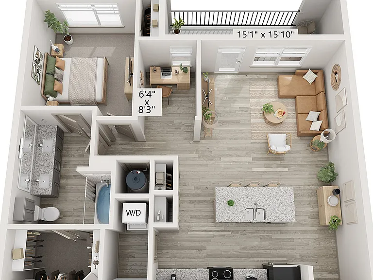 1x1 915 sqft - A7 (zrs A4) 1x1 915 sqft - A7 (zrs A4)