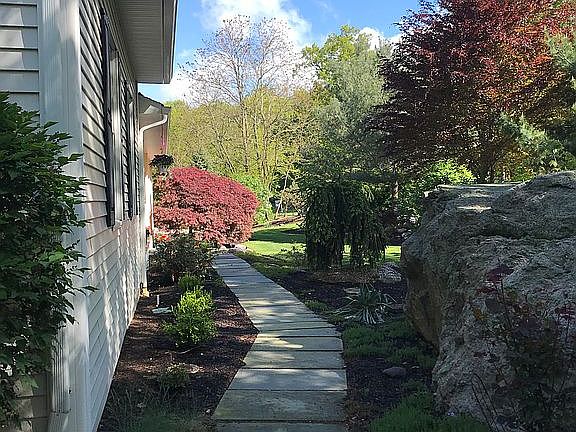 Slate walk/mature landscape
