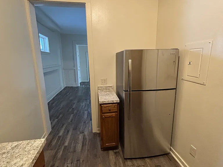 Kitchen entry to living room.