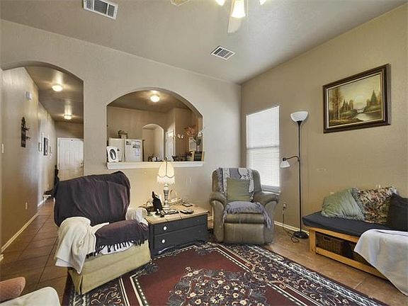 Living room is open to the kitchen