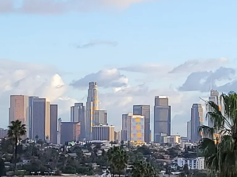 Downtown from balcony.
