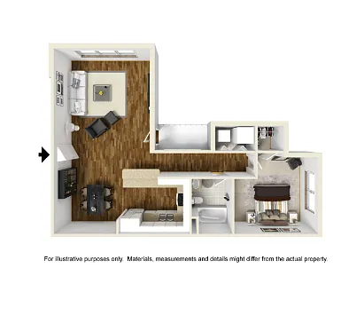 Floor plan 1 Bed