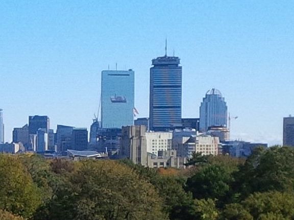 Boston Skyline View from Balcony