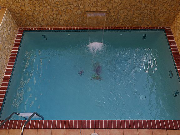 pool with water fall