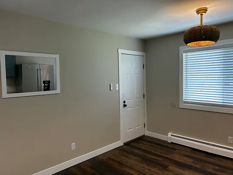 Apartment backdoor from kitchen.