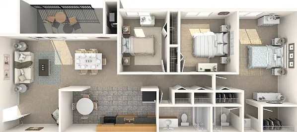 3 Bedrooms, 2 Baths 3 Bedrooms, 2 Baths