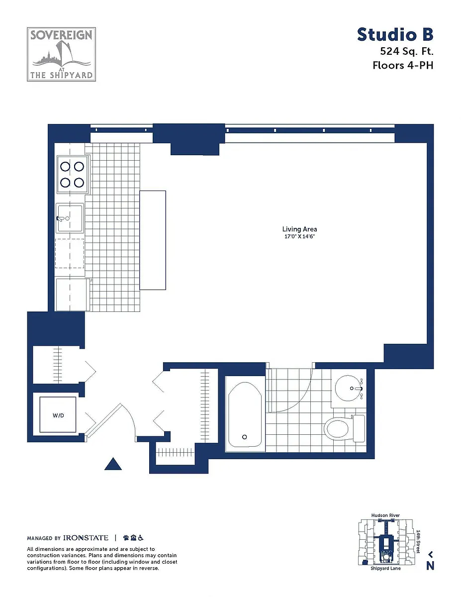 Floor plan Studio B