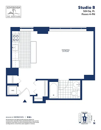 Floor plan Studio B