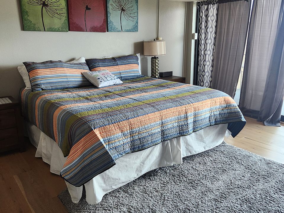 King bed, and adjoining full bath