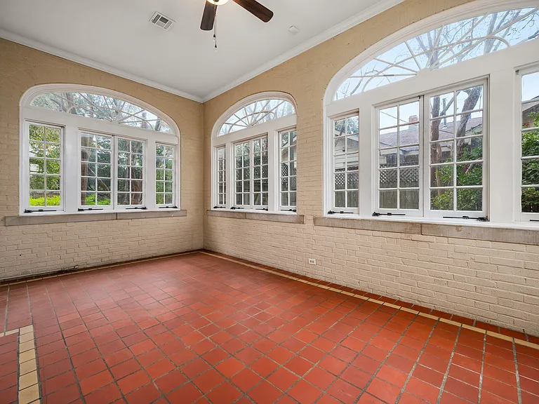 Sunroom off living room