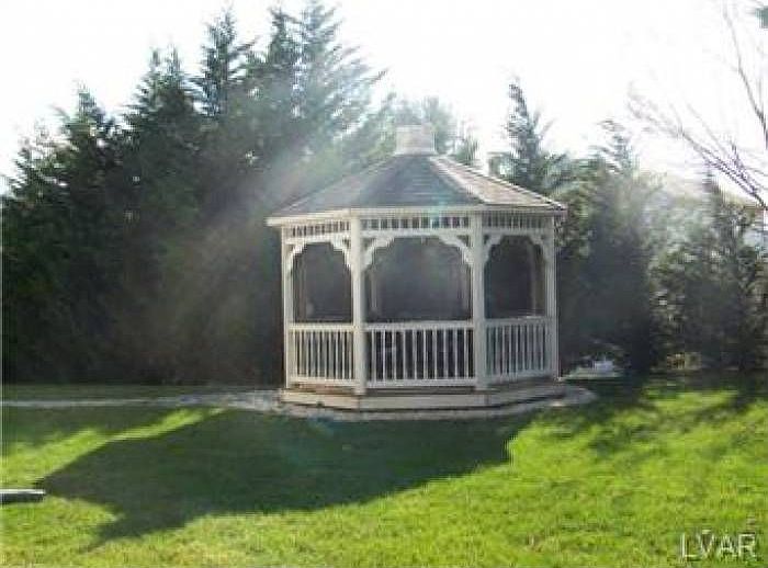 Gazebo in backyard
