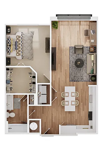 Floor plan 1B-C