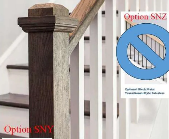 rails to upstairs,not the drywall