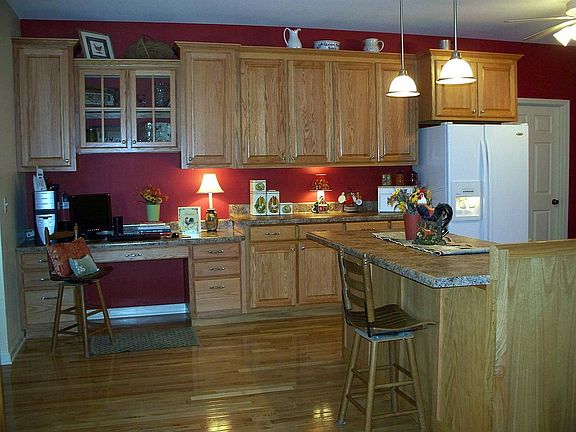 custom kitchen with breakfast bar