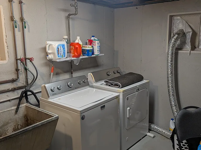 Laundry in basement