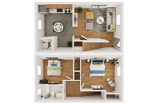 Floor plan Two Bedroom