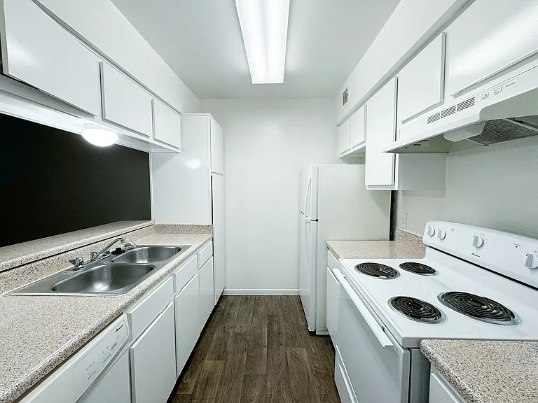 Large kitchen with island and premium appliances