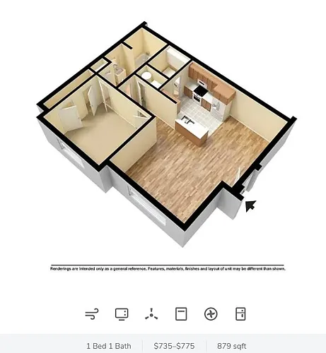 Floor plan 1 bedroom