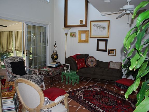 Open living area with 2 story ceiling