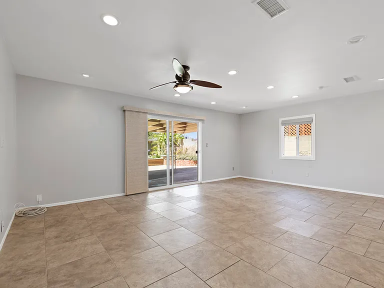 Living room - extends to back yard