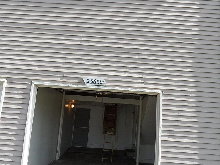 Inside garage with additional storage