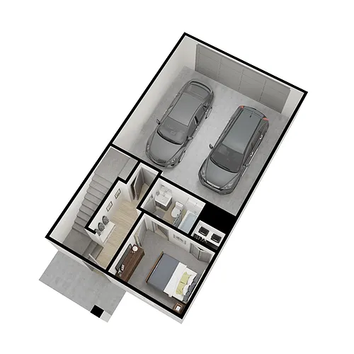 Floor plan Big Sky 2-Bed (East)