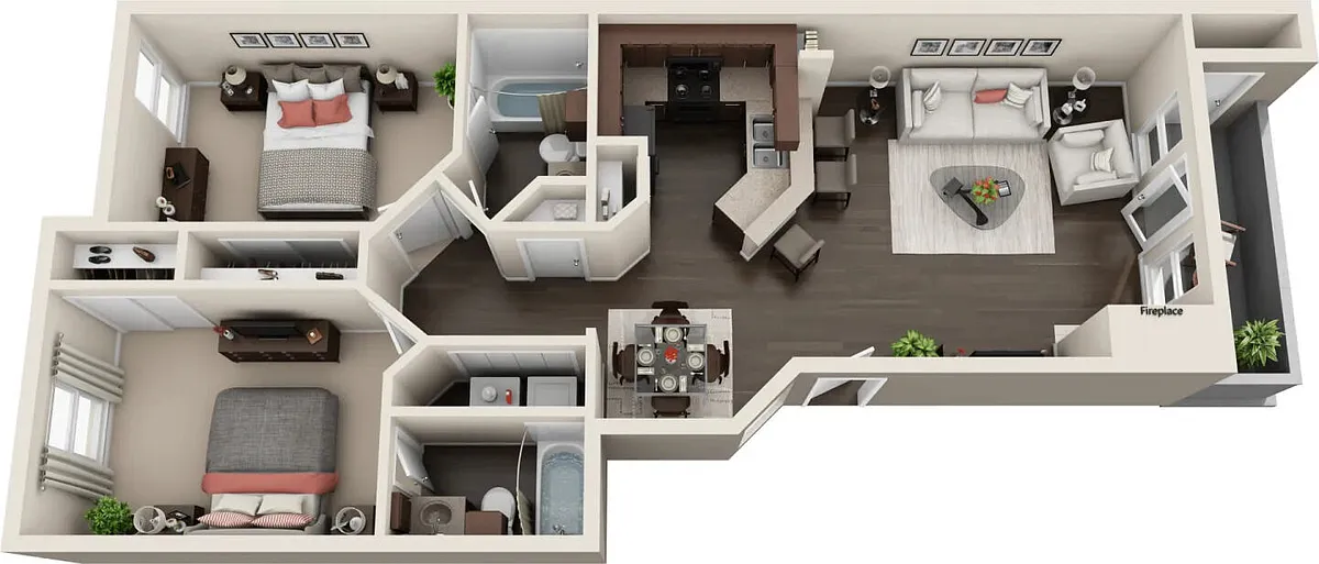 Floor plan 2X2B