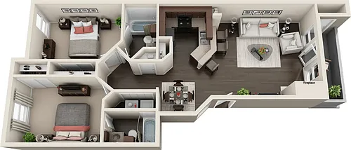 Floor plan 2X2B