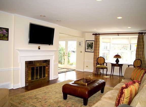Living Room With Fireplace