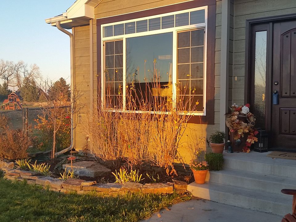 Front entry, mahogany stain
