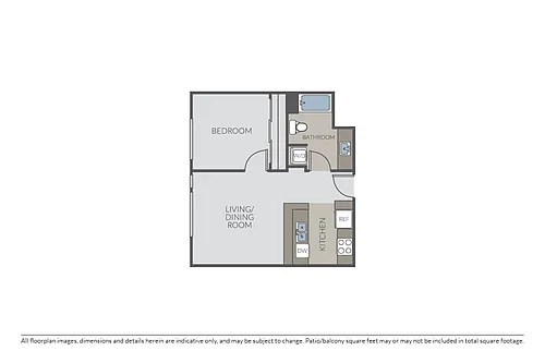 Floor plan Plan 1A - Open One Bedroom