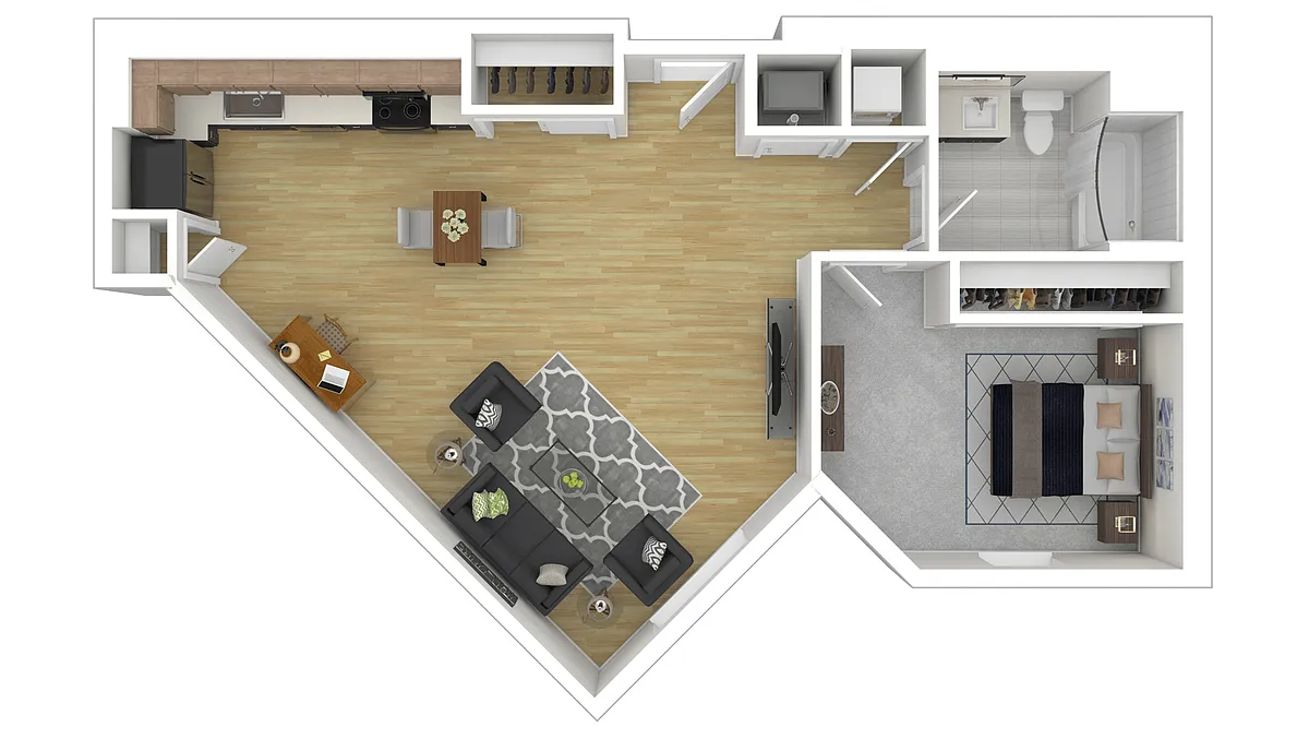 Floor plan 1E 1E4