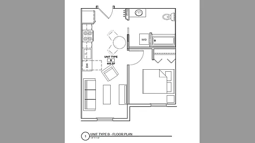 Floor plan 1 Bedroom