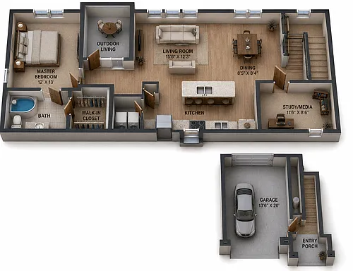 Floor plan Serape - Attached Garage