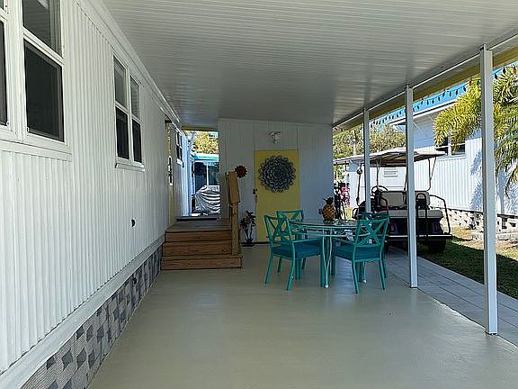 freshly painted carport
