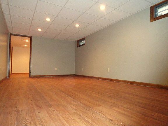 finished lower with new flooring