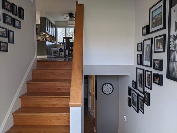 Main stair for this raised ranch home.