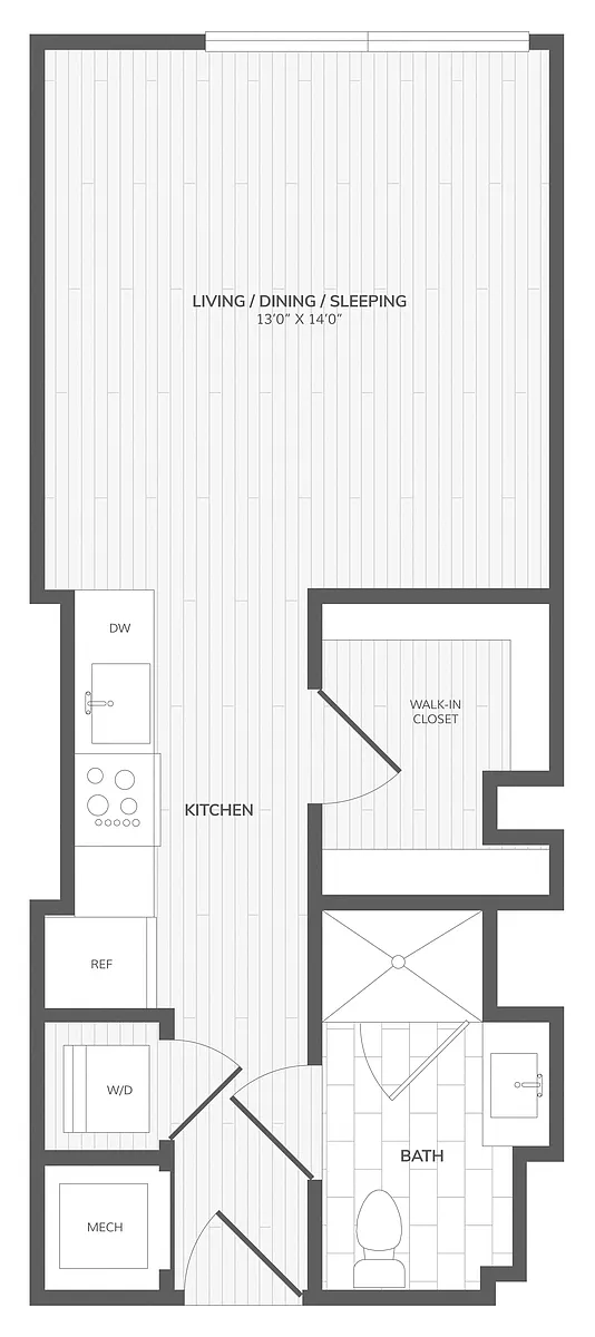 Floor plan Studio-A West Medley