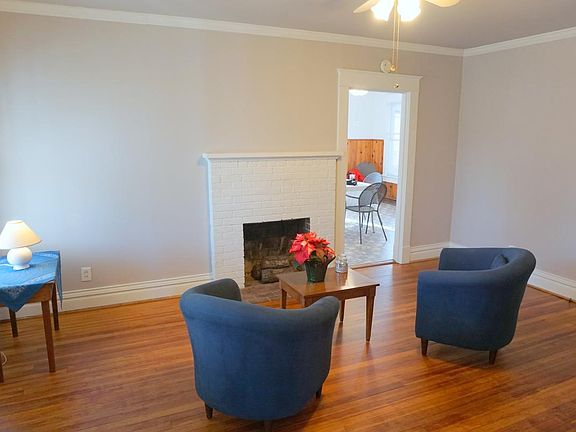 Family Room w refinished wood floors