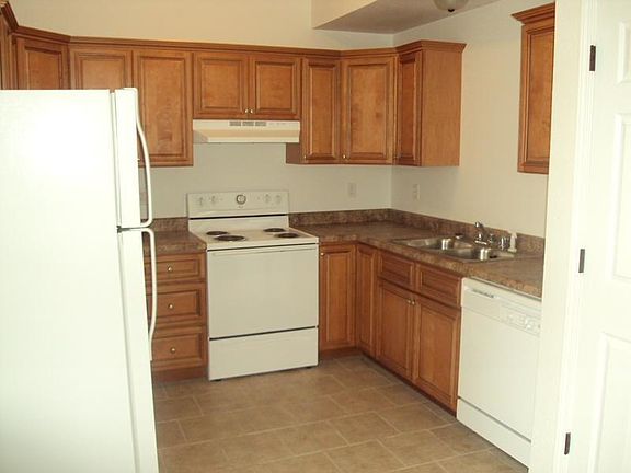 Kitchen -- wall color is green.