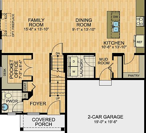 Floorplan of the Cooper Model from Garman Builders