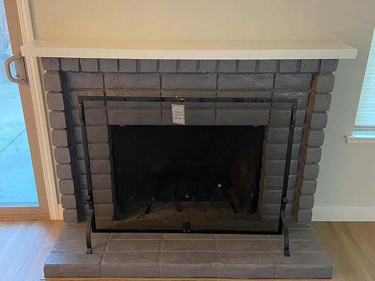 Wood burning fireplace