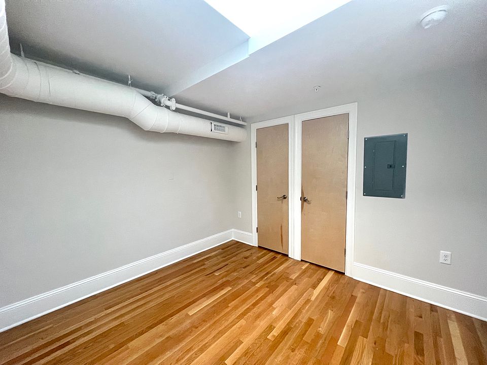 Bedroom with 2 closet doors shown.
