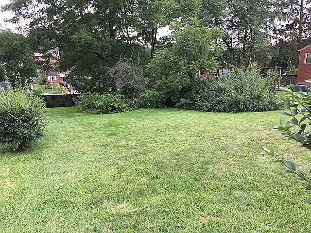 Lot slightly sloped. 